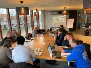Vergadering op een kantoor