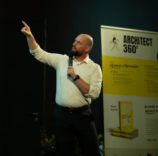 Spreker voor banner